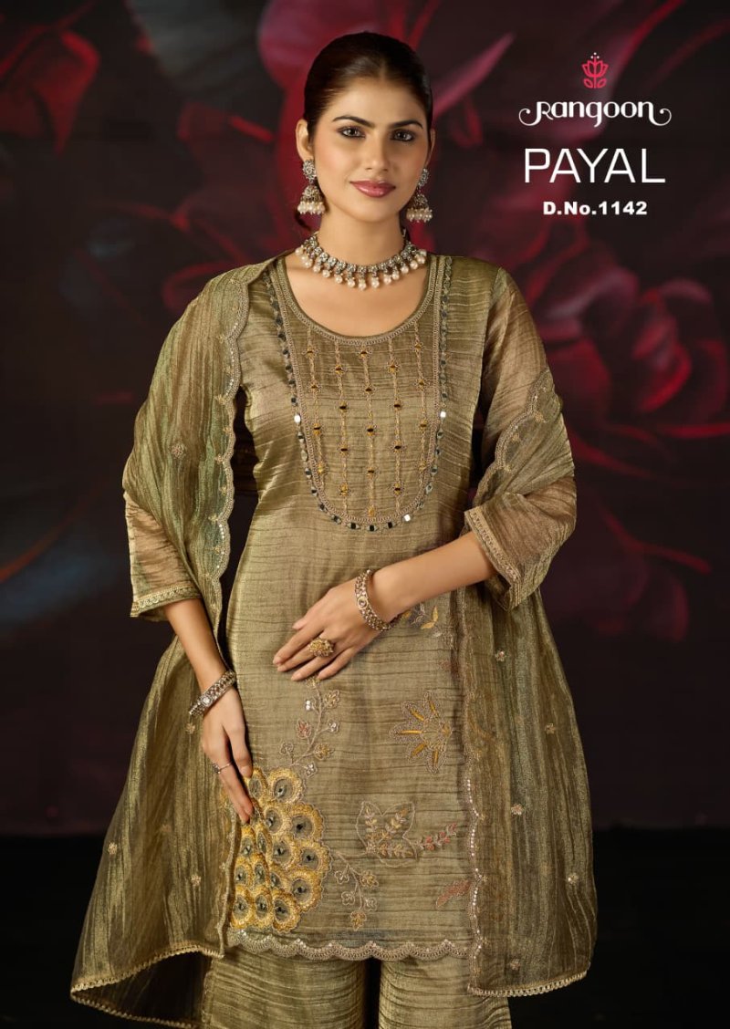 Payal By Rangoon Salsa Kurti With Bottom Dupatta